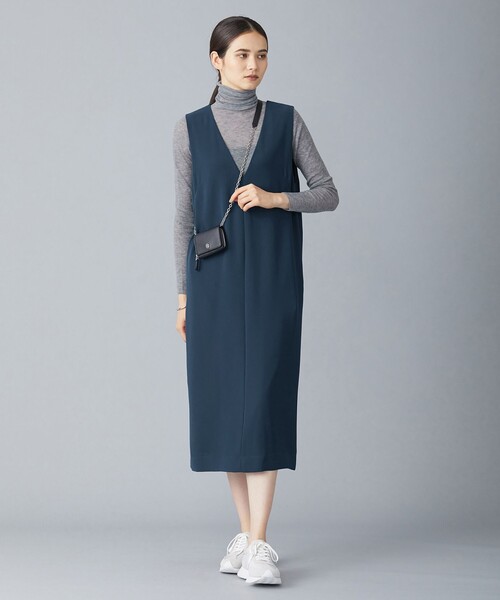 「ICB」 サロペットスカート LARGE グリーン レディース_画像7