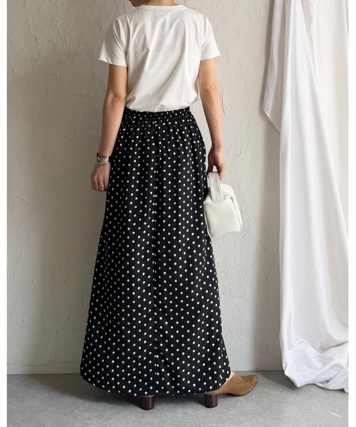 She's Closet スカート セミフレア ロング 水玉 ドットスカート