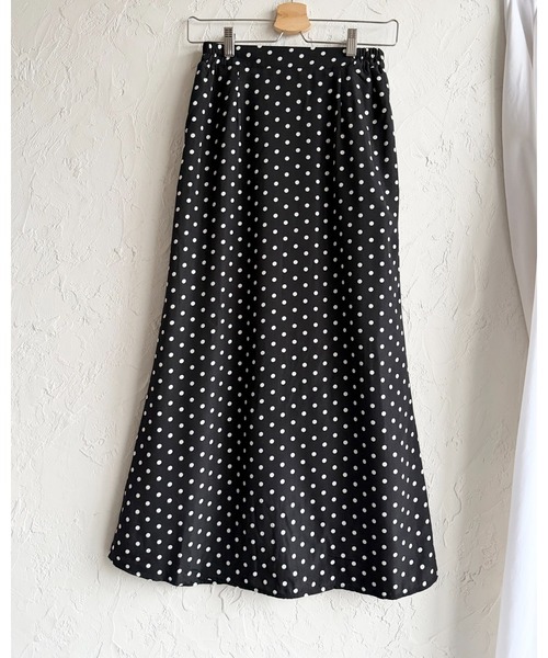 She's Closet スカート セミフレア ロング 水玉 ドットスカート