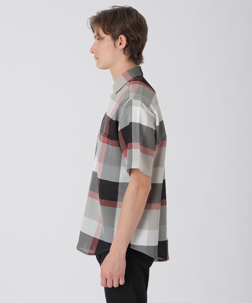シャツ カラミクレストブリッジチェックハーフスリーブシャツ メンズの画像