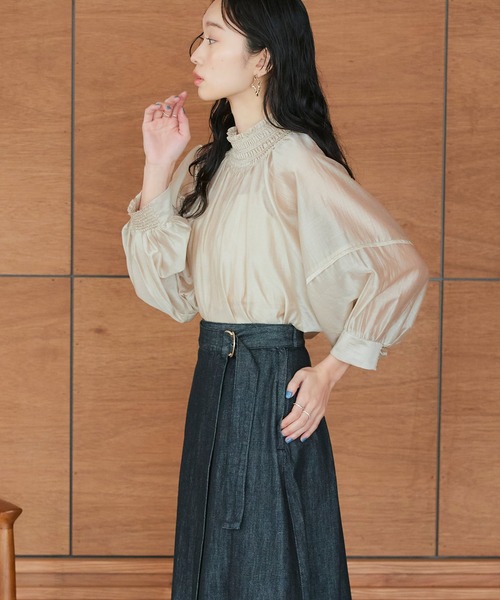 「RUIRUE BOUTIQUE」 長袖ブラウス 3L ダークグレー レディース_画像5