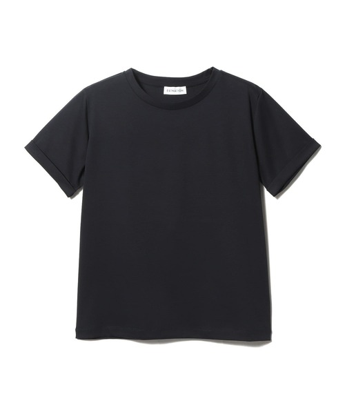 tシャツ ESTNATION / アルビニ コットンスムース ロールアップ Tシャツ レディースの画像