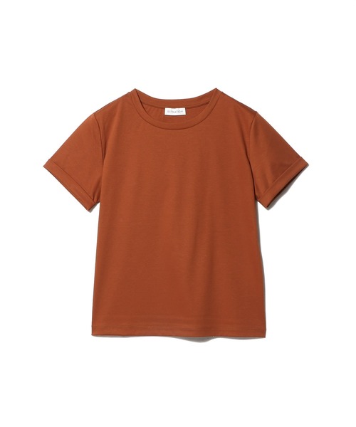 tシャツ ESTNATION / アルビニ コットンスムース ロールアップ Tシャツ レディースの画像