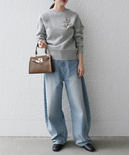 「SHIPS any」 スウェットカットソー ONE SIZE ネイビー レディース_画像9