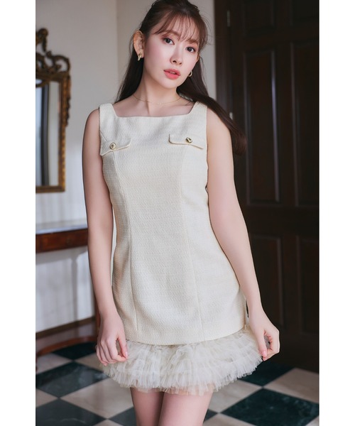 ワンピース Roxanne Layered Tulle Mini Dressの画像