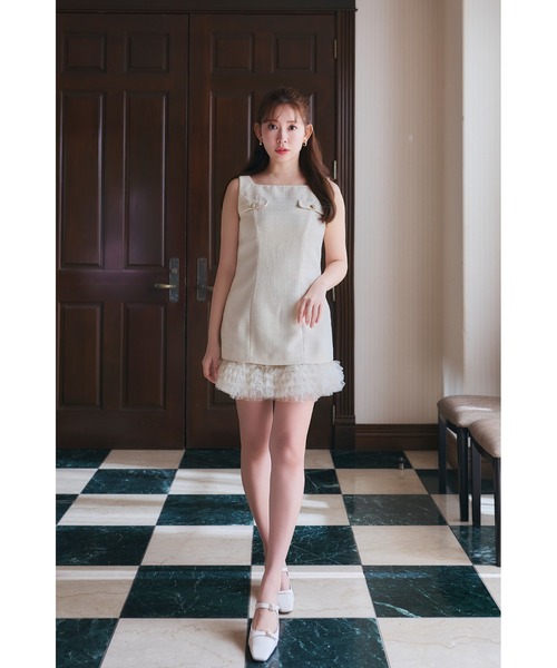 ワンピース Roxanne Layered Tulle Mini Dressの画像