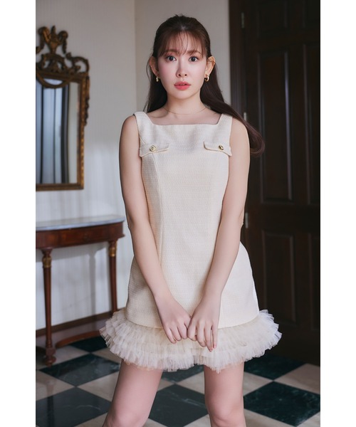 ワンピース Roxanne Layered Tulle Mini Dressの画像