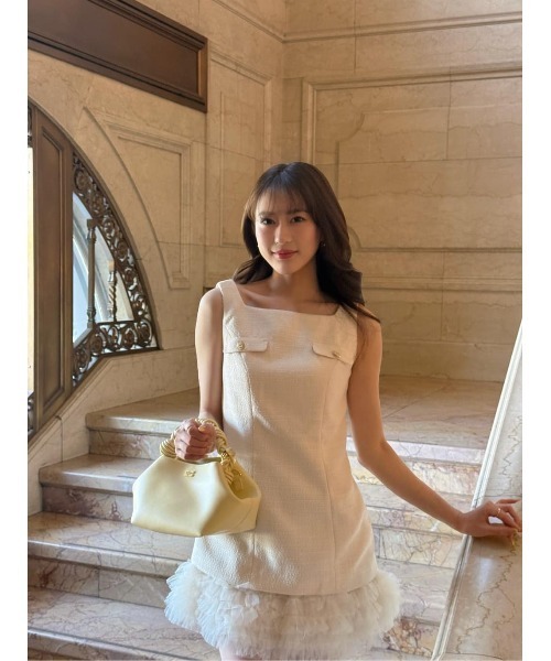 ワンピース Roxanne Layered Tulle Mini Dressの画像