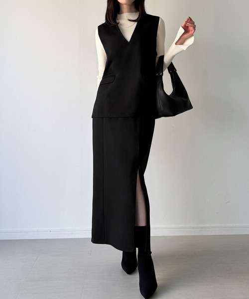 JUNOAH（ジュノア） セットアップ MEDIUM ブラック レディース