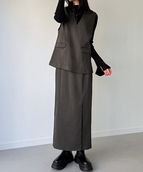 JUNOAH（ジュノア） セットアップ MEDIUM ブラック レディース