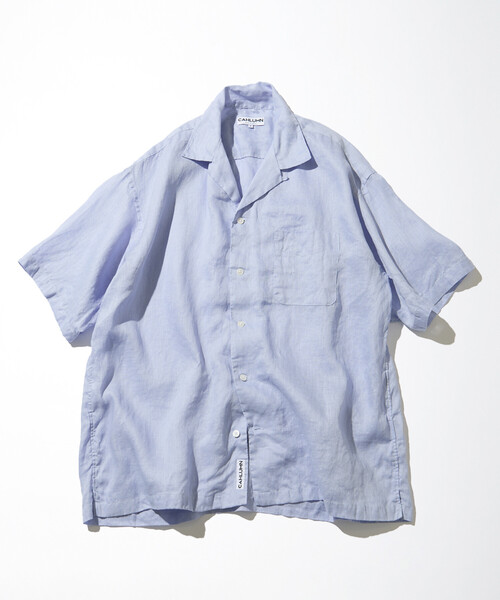 CAHLUMN（カウラム） シャツ Linen Open Collar Short Sleeve Shirt