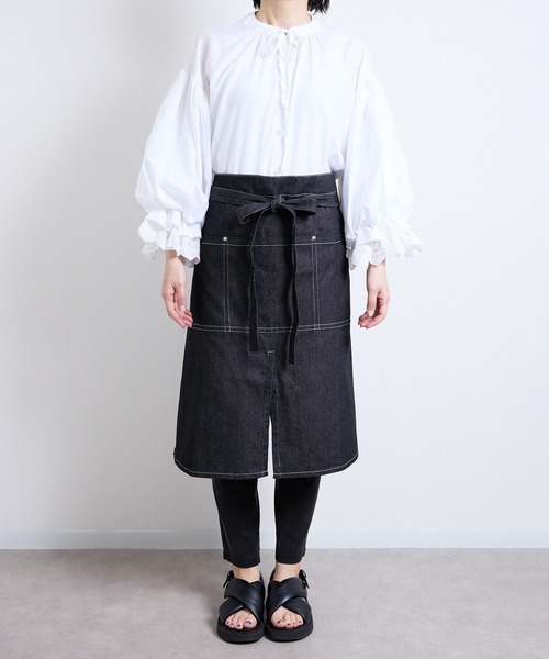 ポテチーノ黒デニムギャルソン 前掛け COMMON WARE（コモンウェアー） エプロン MRW : Ordinary Demin Garcon