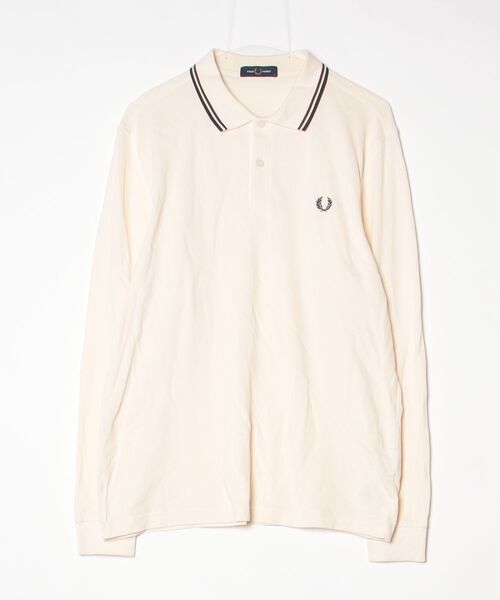 FRED PERRY（フレッドペリー） 長袖ポロシャツ L ホワイト メンズ