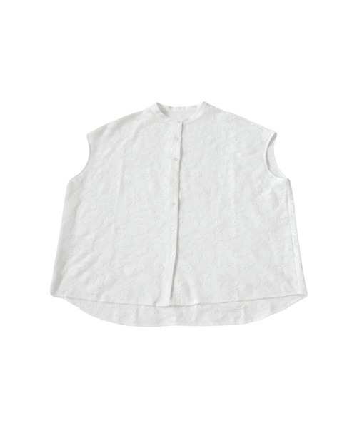 「antiqua」 「pattern torso」半袖シャツ ONESIZE ブラック レディース_画像2