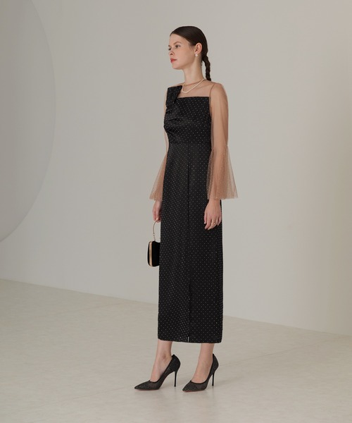 「Leja」 長袖ワンピース MEDIUM ブラック レディース_画像8