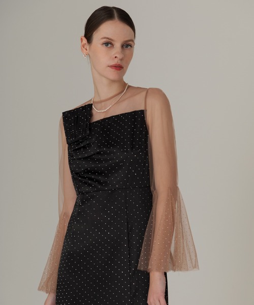 「Leja」 長袖ワンピース MEDIUM ブラック レディース_画像9