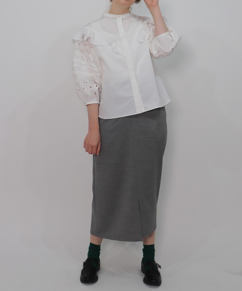 「haupia」 7分袖ブラウス MEDIUM ブラック レディース_画像8