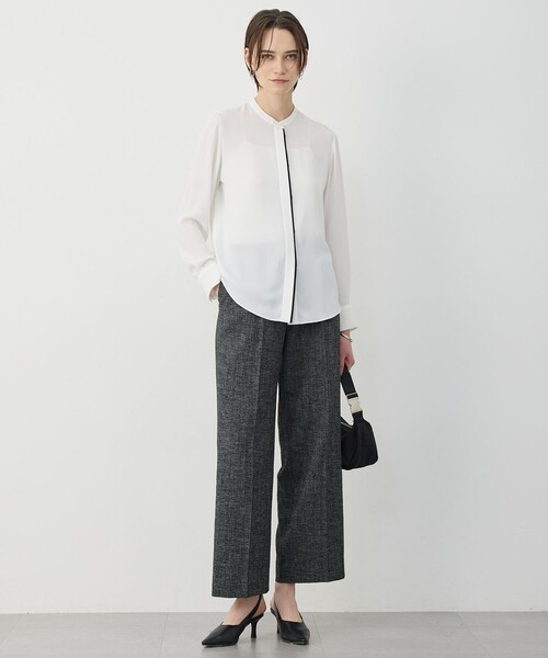 「ICB」 長袖ブラウス LARGE ブラック レディース_画像7