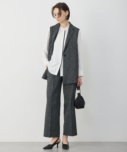 「ICB」 長袖ブラウス LARGE ブラック レディース_画像9