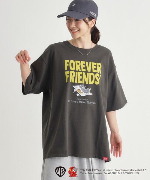 デイジーリン帽子・ディオール半袖Tシャツ Right-on（ライトオン） tシャツ 半袖 「トムとジェリー」プリントT