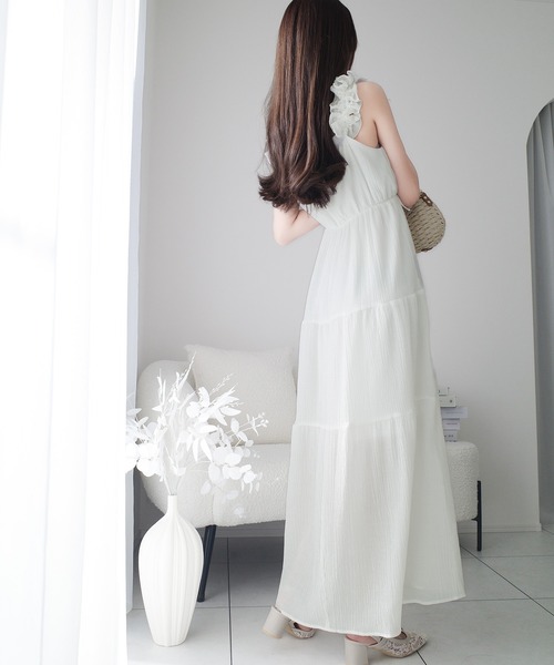 「mily bilet」 キャミソールワンピース MEDIUM ブルー レディース_画像5