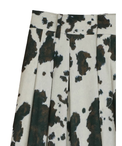 Ameri（アメリ） ワイドパンツ パンツ COW PATTERN MODERN TUCK PANTS