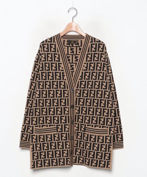 FENDI フェンディ　ヴィンテージニットカーディガン　40 FENDI（フェンディ） ニットカーディガン 40 ブラウン レディース