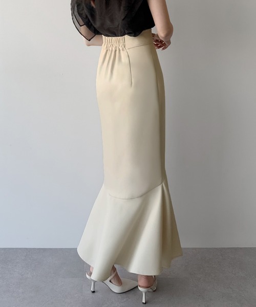 「mipiarl」 ロングスカート MEDIUM アイボリー レディース_画像4