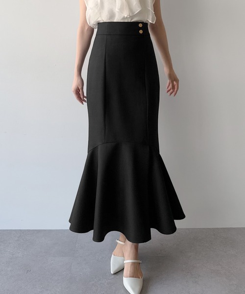 「mipiarl」 ロングスカート MEDIUM アイボリー レディース_画像8