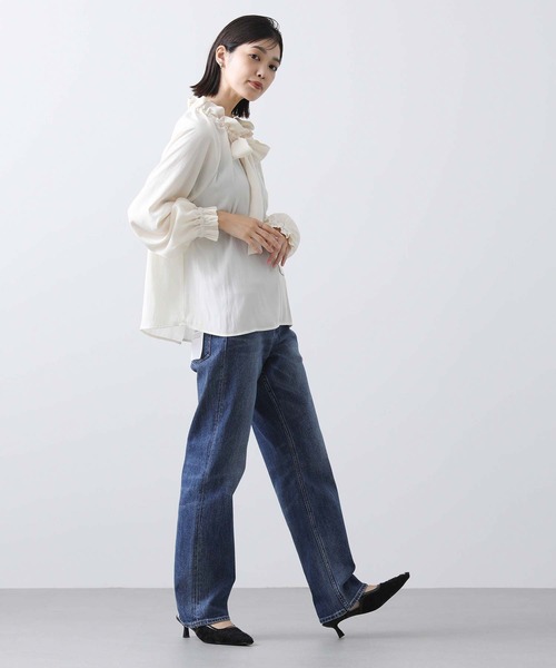 「Gready Brilliant」 「AuieF」長袖ブラウス 38 ブルー レディース_画像3