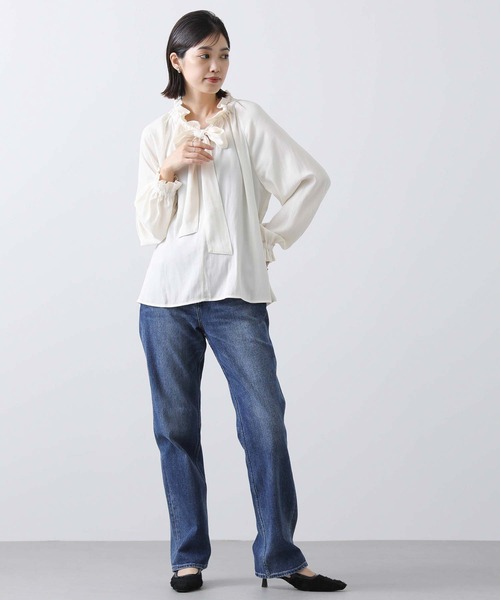 「Gready Brilliant」 「AuieF」長袖ブラウス 38 ブルー レディース_画像5