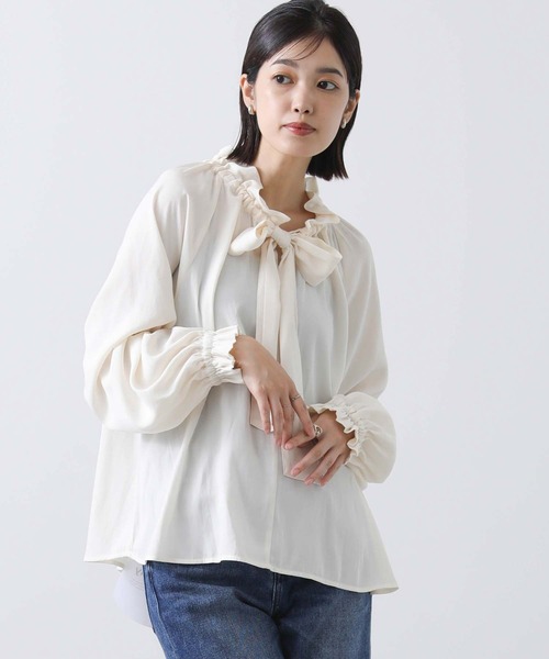 「Gready Brilliant」 「AuieF」長袖ブラウス 38 ブルー レディース_画像6