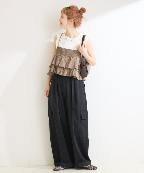 「B.C STOCK」 カーゴパンツ SMALL キャメル レディース_画像2