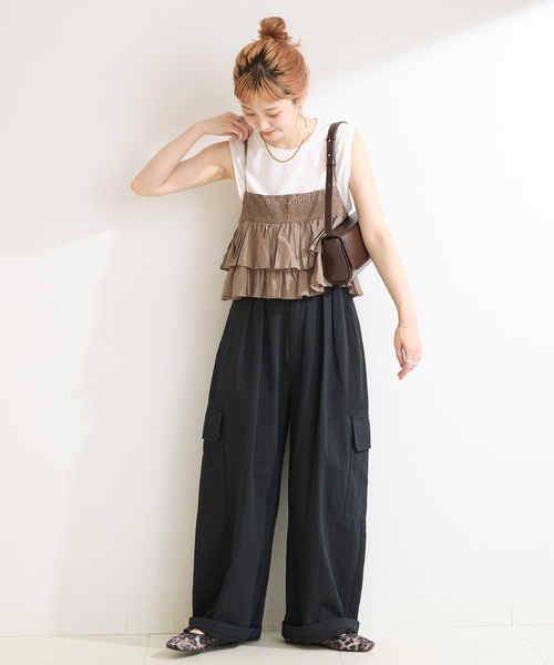 「B.C STOCK」 カーゴパンツ SMALL キャメル レディース_画像3