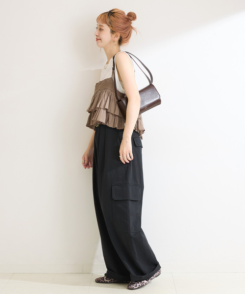 「B.C STOCK」 カーゴパンツ SMALL キャメル レディース_画像4