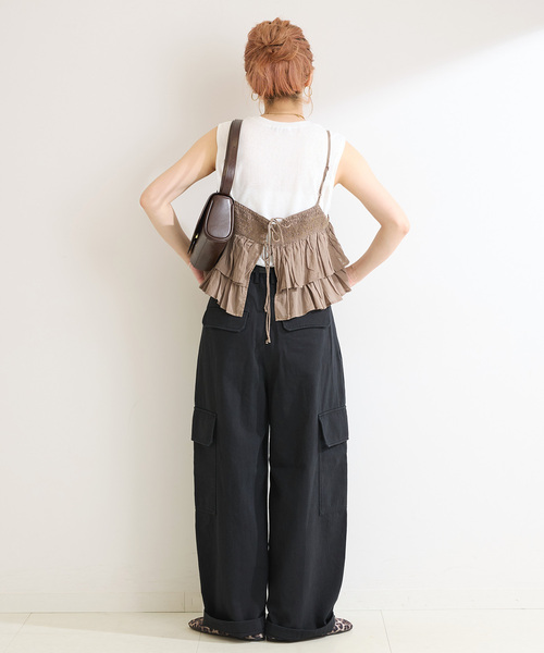 「B.C STOCK」 カーゴパンツ SMALL キャメル レディース_画像5