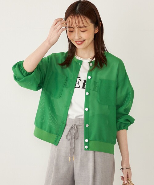 「SHIPS Colors」 カーディガン ONE SIZE ネイビー レディース_画像7