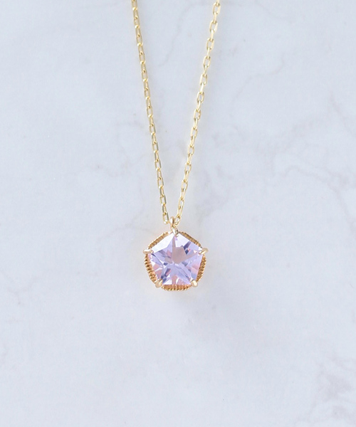 New限定品 ネックレス K10 ラベンダークォーツ ペンタゴン ネックレス 在庫有 Cepici Gouv Ci