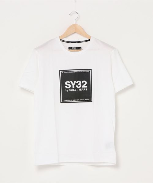 【新品】SY32 bysweetyears／スクエアロゴ Tシャツ カットソーM SY32 by SWEET YEARS tシャツ 「SY32 YEARS」SQUARE LOGO T