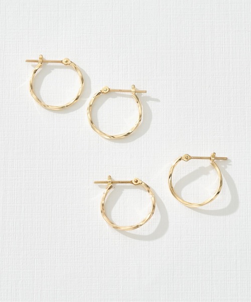 Jewel closet by L&Co. ピアス K10 フープ レディース