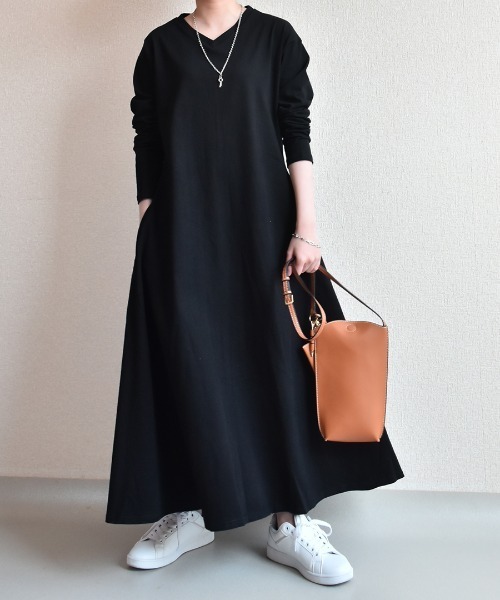 COO+i ワンピース Vネックフレアロングワンピース : ZOZOTOWN