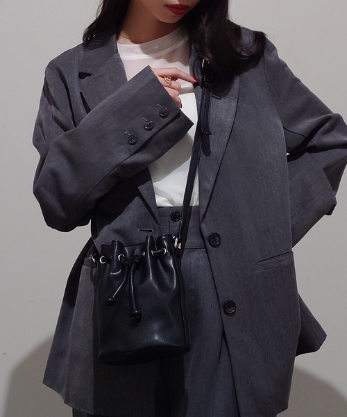 韓国デザイン レザーハンドバッグ バスケット ショルダー BAG org.jpg