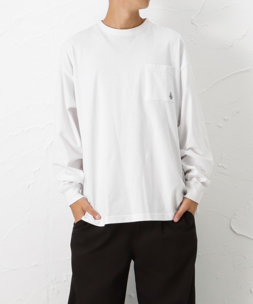 Woods（ウッズ） tシャツ ポケットワンポイント刺繍 バックプリント