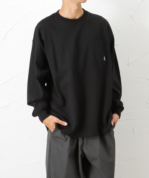 Woods（ウッズ） tシャツ ポケットワンポイント刺繍 バックプリント