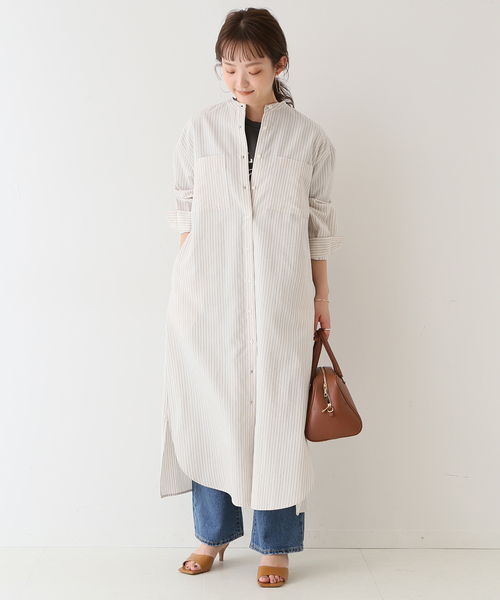 SLOBE IENA（スローブイエナ） ワンピース マルチストライプシャツ