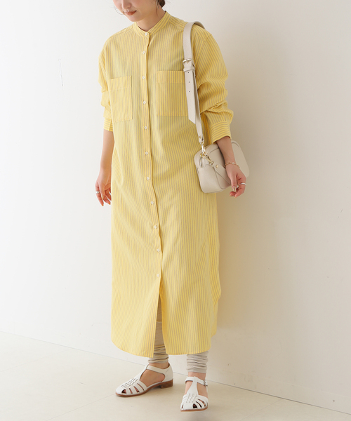 SLOBE IENA（スローブイエナ） ワンピース マルチストライプシャツ