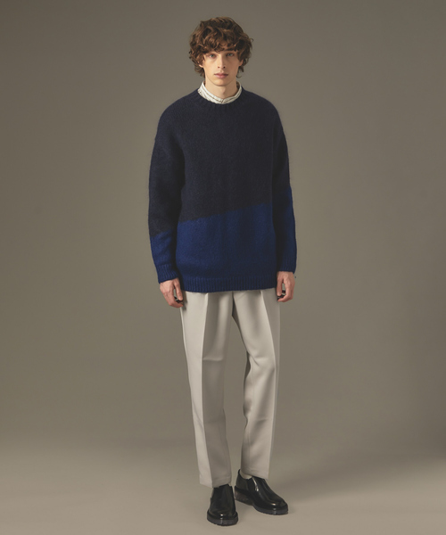 ABAHOUSE（アバハウス） セーター ニット 「配色」シャギー モヘア