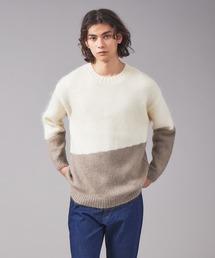 ABAHOUSE（アバハウス） セーター ニット 「配色」シャギー モヘア