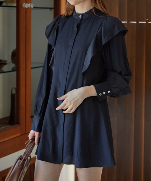 【ACYM】ワンピース ACYM ワンピース Frill shoulder mini : ZOZOTOWN Yahoo!店