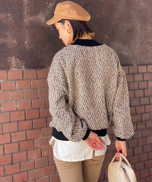 コーヘン　COMHEM ミックスツイードニット COOHEM ｜ ニットツウィードジャケットの魅力